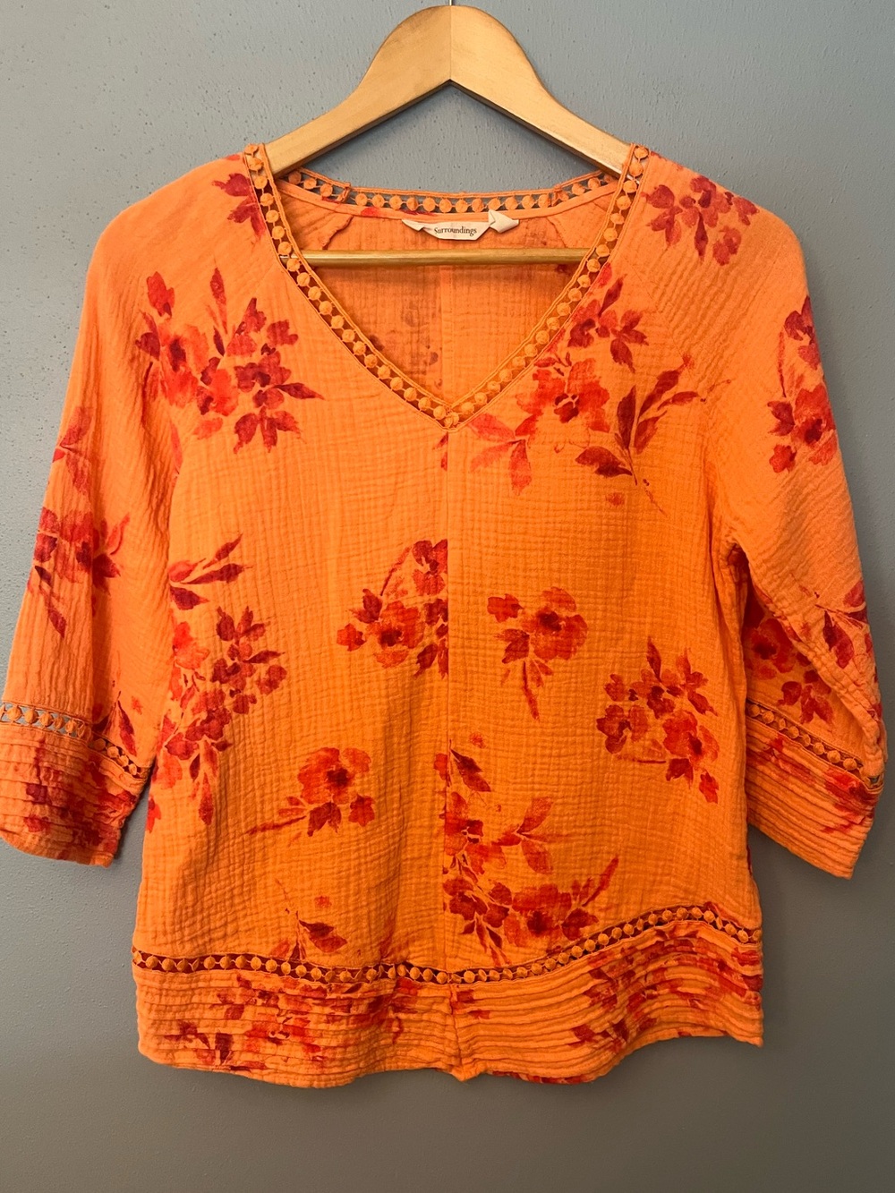 Soft Surroundings Floral V-Neck Top